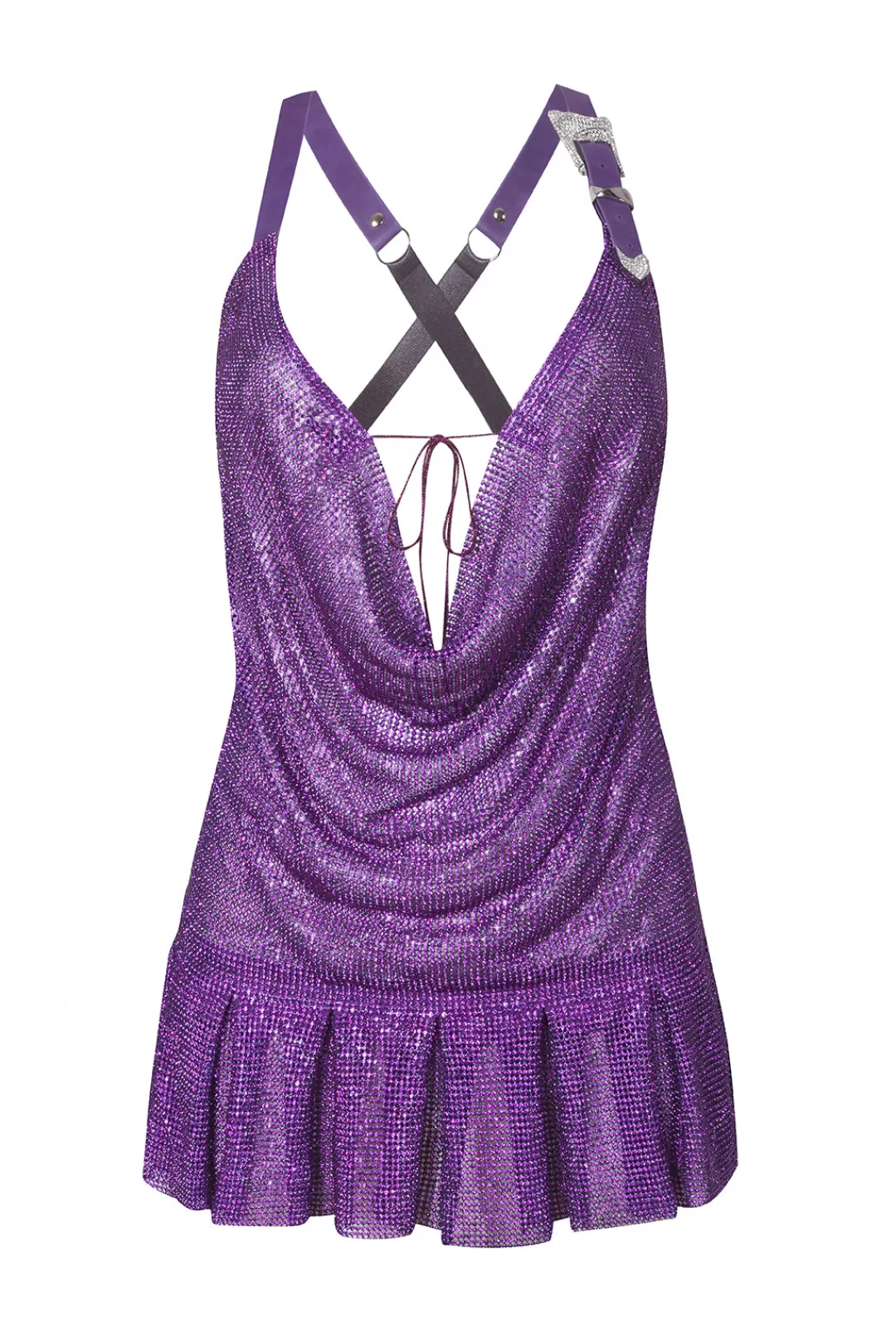 Women Poster Girl Barbara Dress-Amethyst