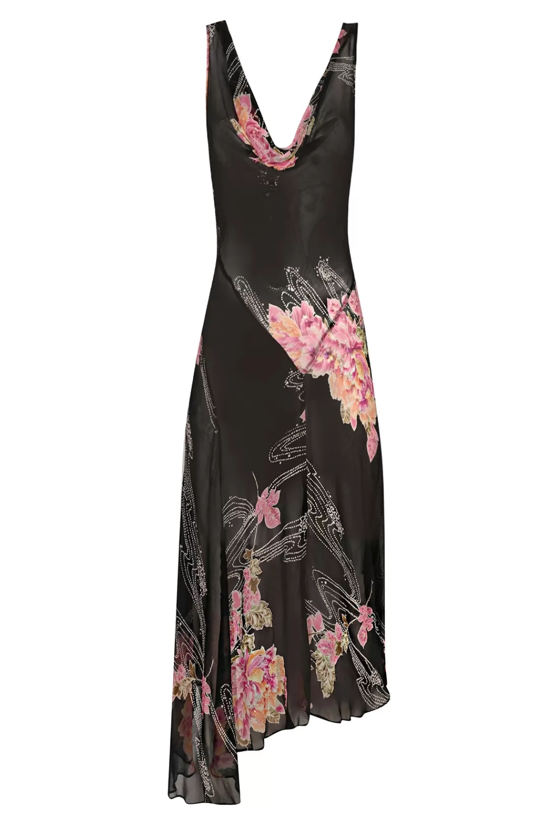 Women Annie's Archive Black Floral Chiffon Dress