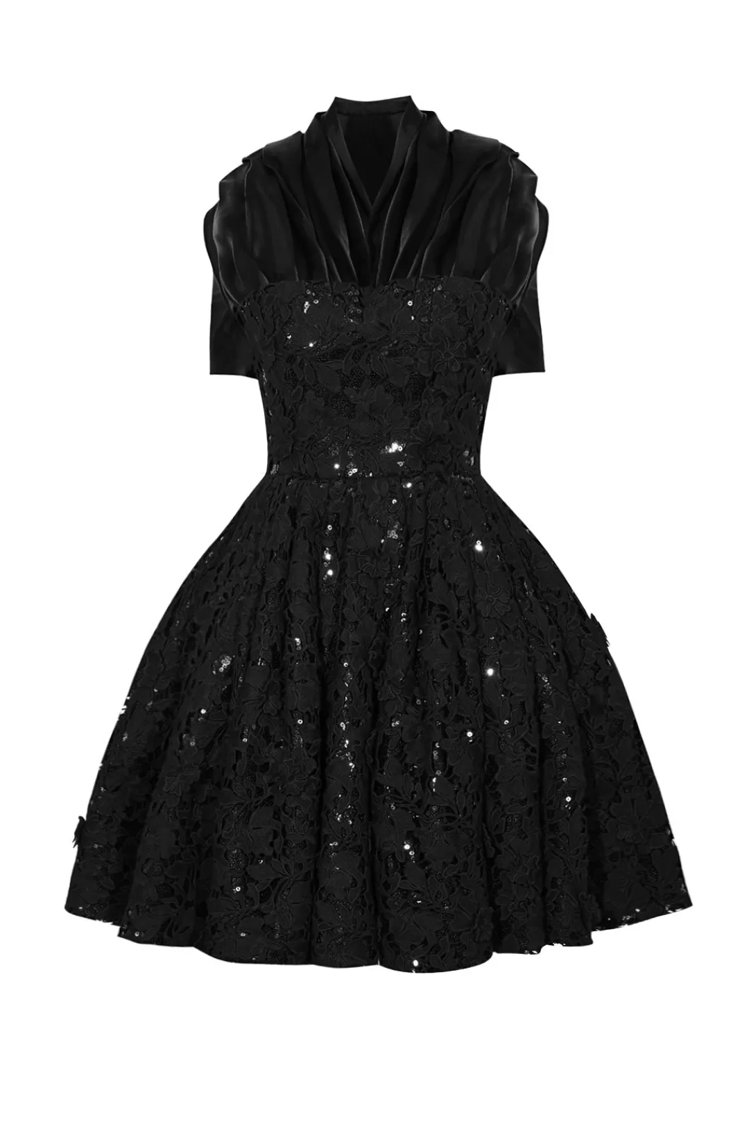 Women Richard Quinn Black Lace Shadow Mini Dress