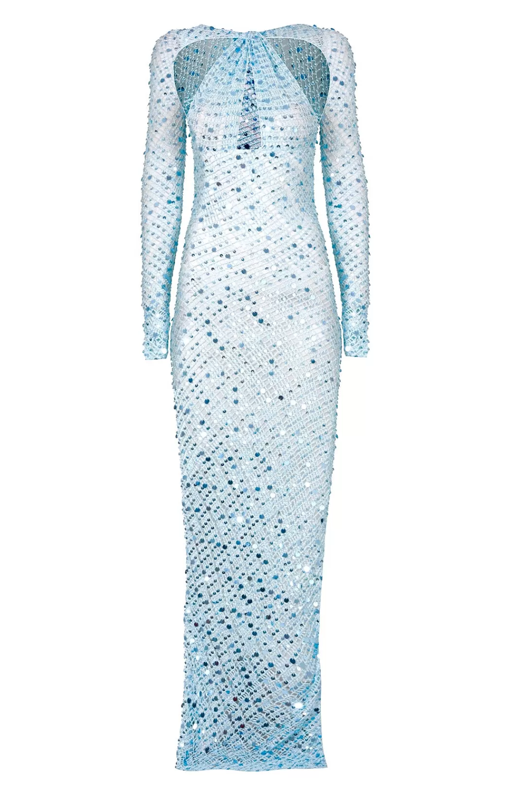 Women Coperni Blue Sequin Maxi Dress