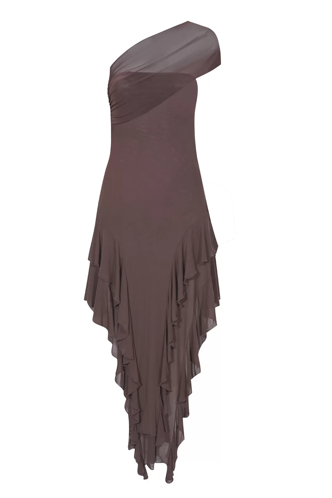 Women Kim Shui Brown Ruffle Dress