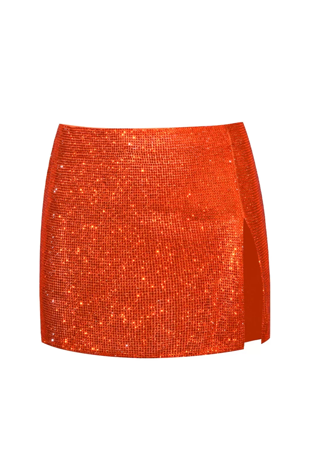 Women Giuseppe Di Morabito Crystal Embellished Mini Skirt- Orange