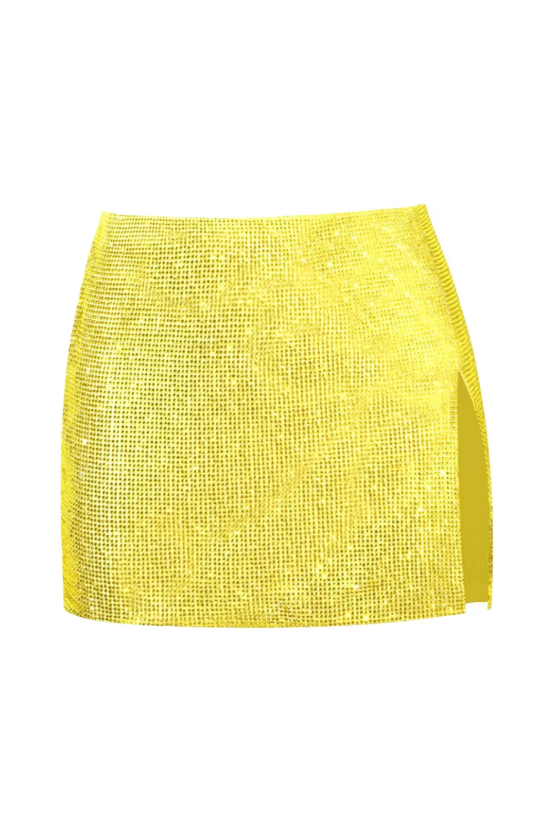 Women Giuseppe Di Morabito Crystal Embellished Mini Skirt- Yellow