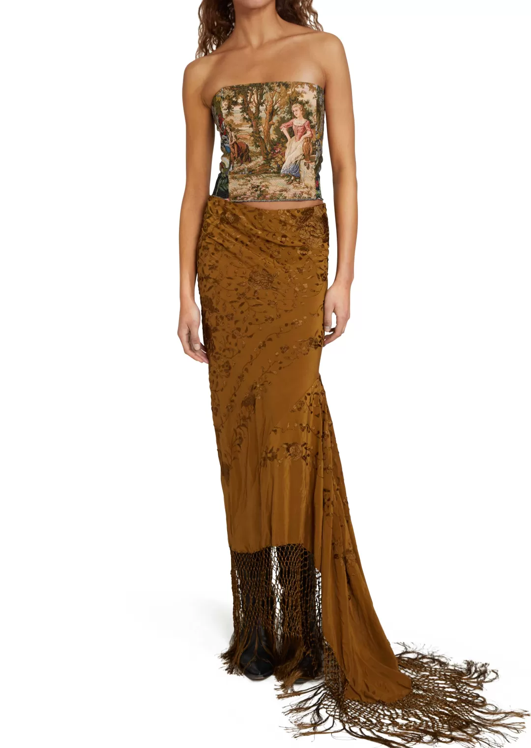 Women Conner Ives Demi Couture Piano Shawl Maxi Skirt