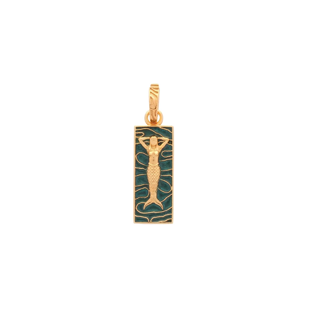 Women Annie's x Jade Jagger Mermaid Enamel Charm, Gold Vermeil