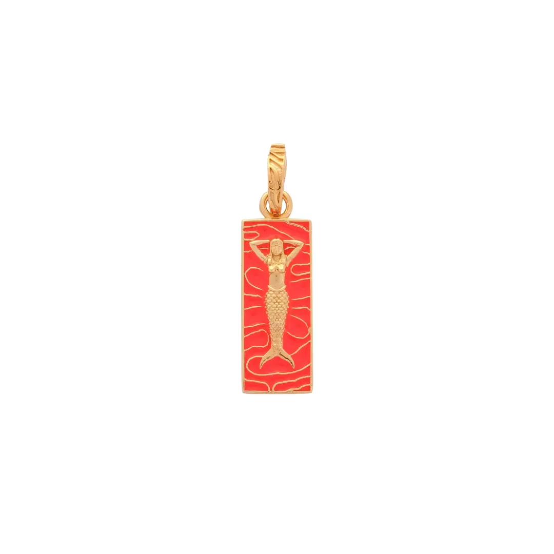 Women Annie's x Jade Jagger Mermaid Enamel Charm, Gold Vermeil