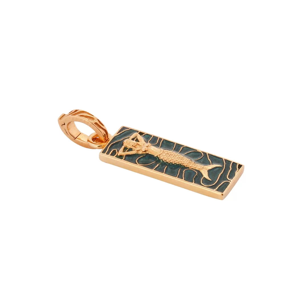 Women Annie's x Jade Jagger Mermaid Enamel Charm, Gold Vermeil