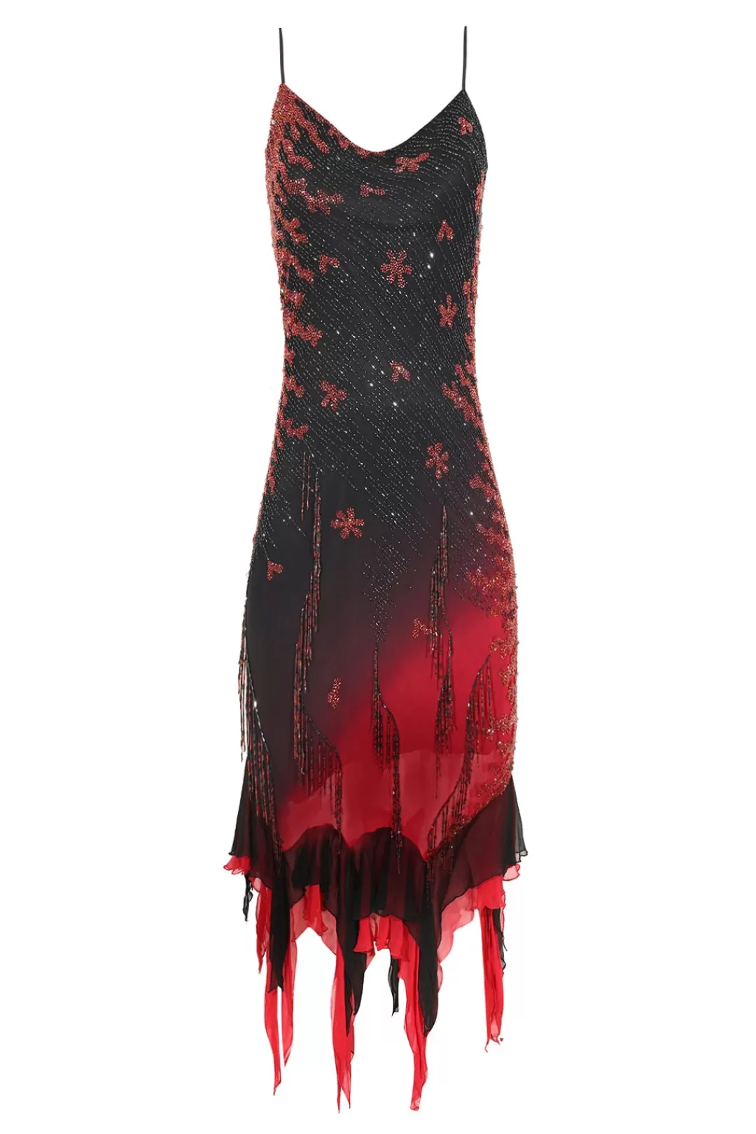 Women Annie's Archive Ombre Black Beaded Dress