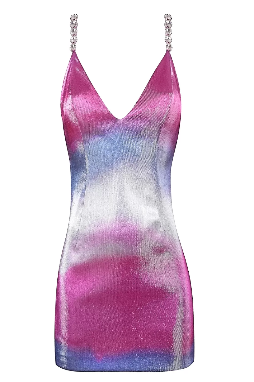 Women Area Ombre Crystal Mini Dress