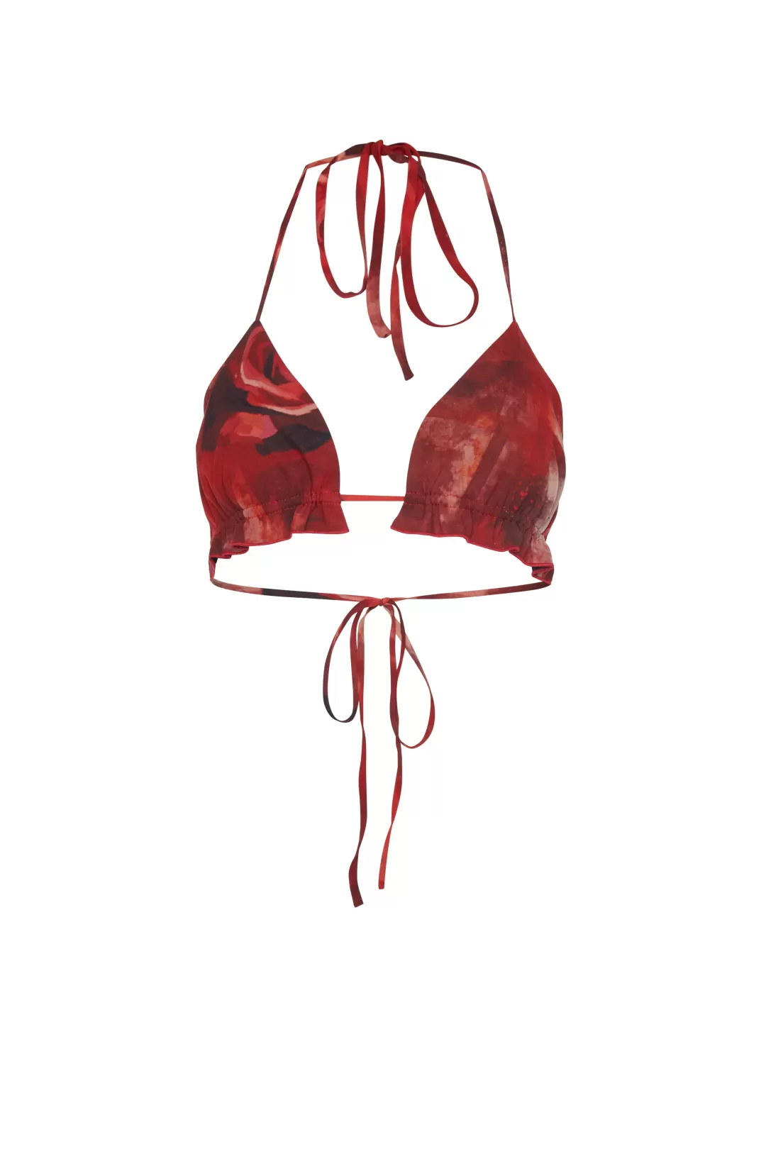 Women Kim Shui Rose Chiffon Bikini Top