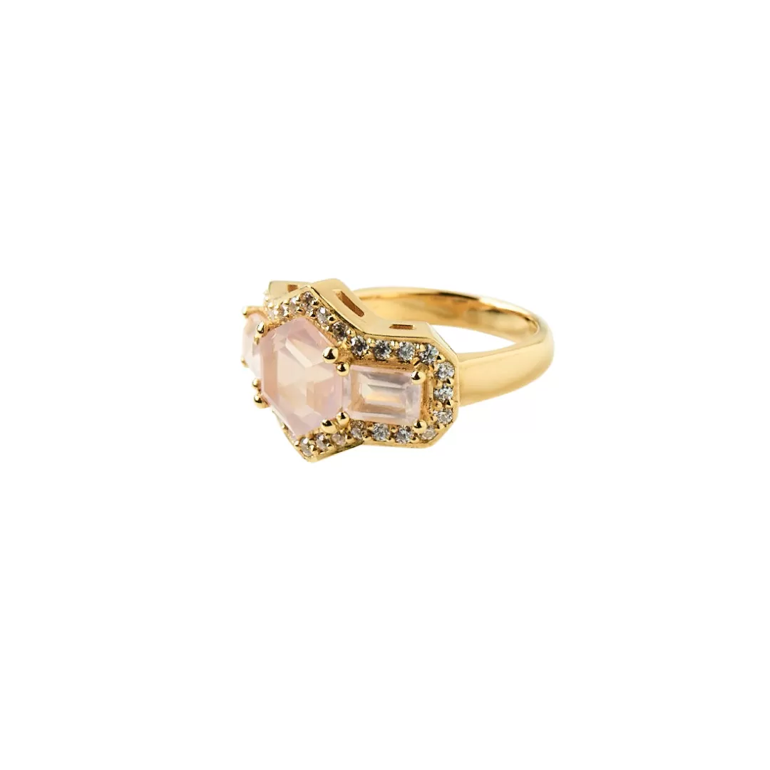 Women Hannah Warner Rose Quartz Love Ring