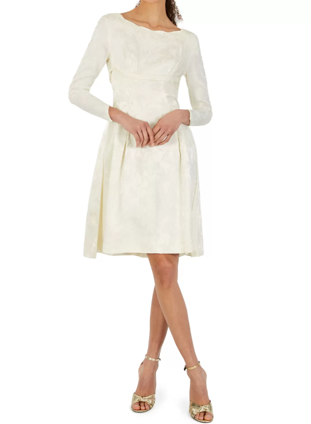 Women Annie's Archive Silk White Brocade Dress