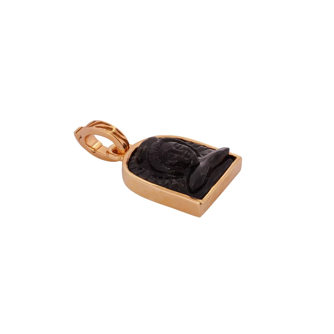 Women Annie's x Jade Jagger Tanit Black Onyx Stone Charm, Gold Vermeil