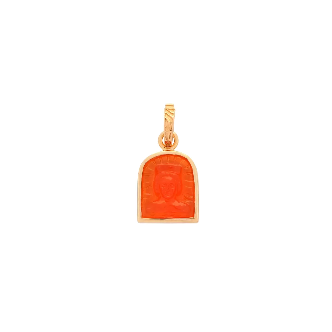 Women Annie's x Jade Jagger Tanit Carved Carnelian Stone Charm, Gold Vermeil