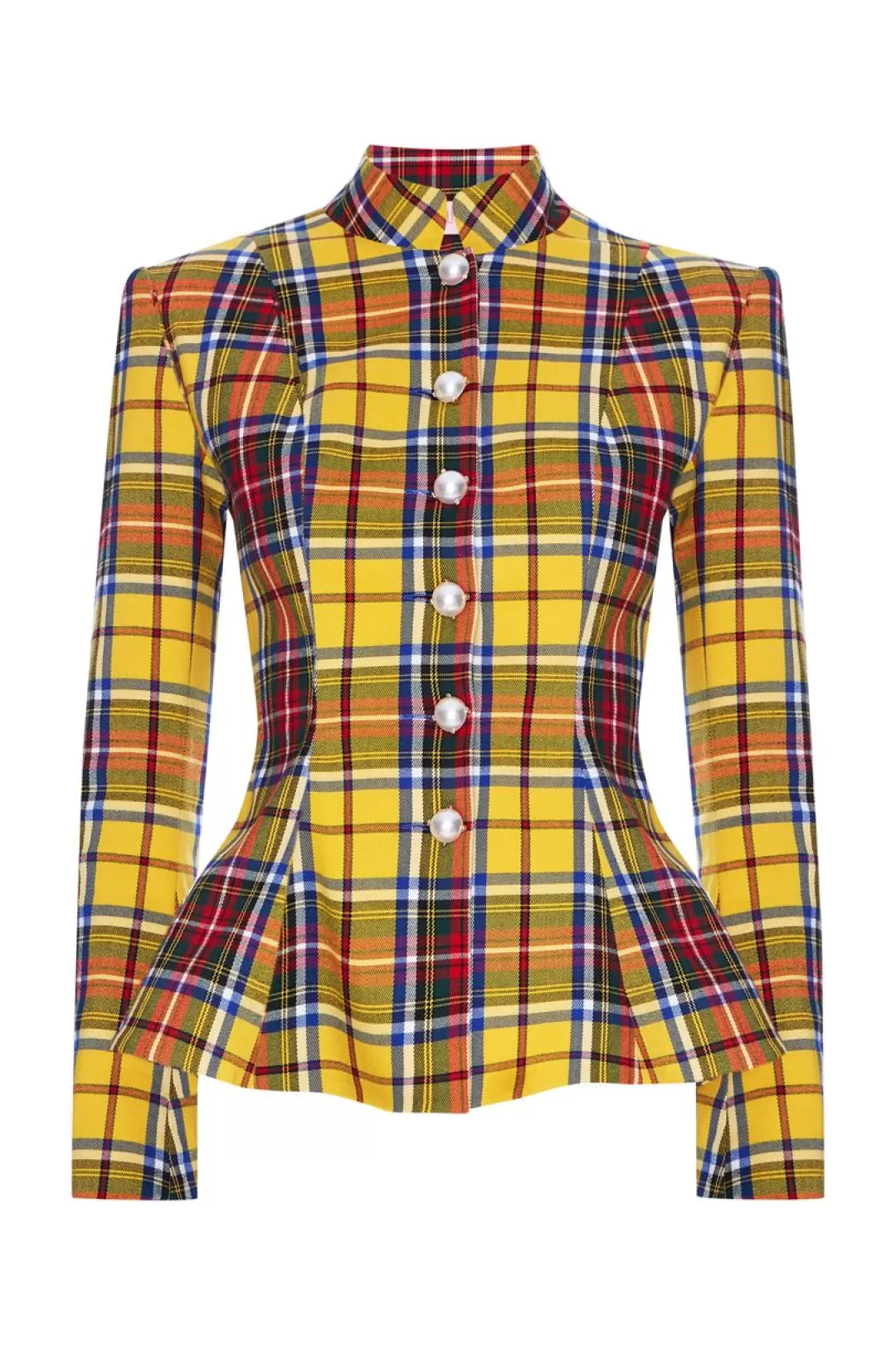 Women Amuse Bouche Tartan Yellow Jacket