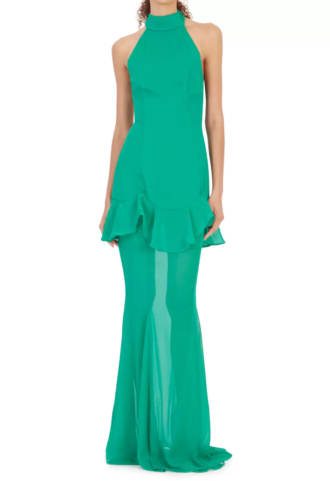 Women De La Vali Tennessee Emerald Green Halter Dress