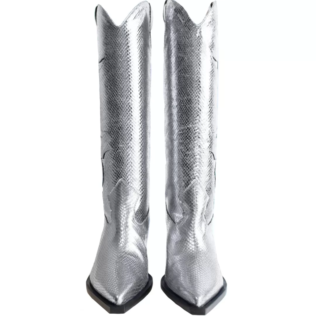 Women Annie's Ibiza x Terry de Havilland The Silver Cowboy Boot