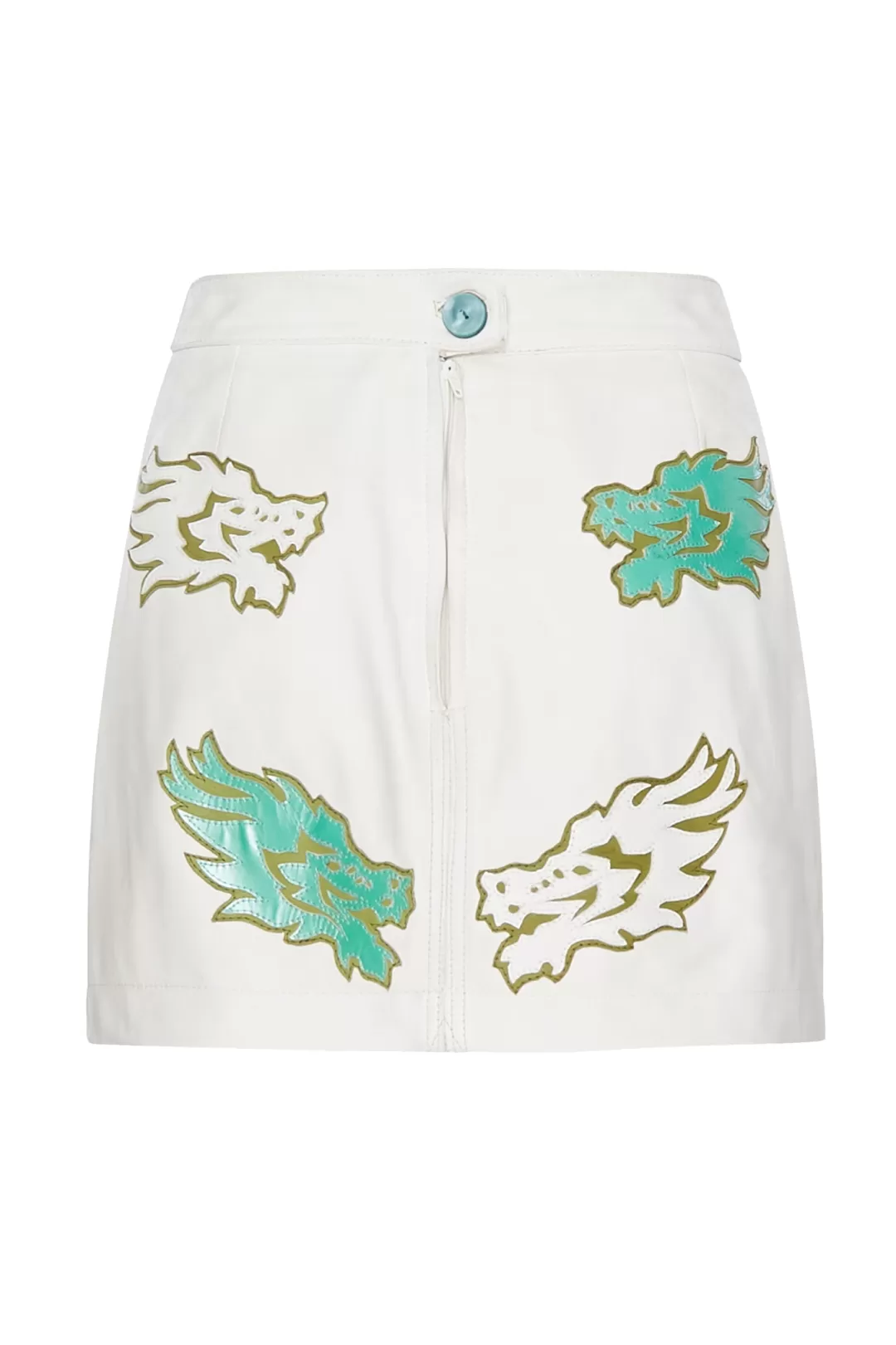 Women Momma’s Blues White Jade Dragon Skirt