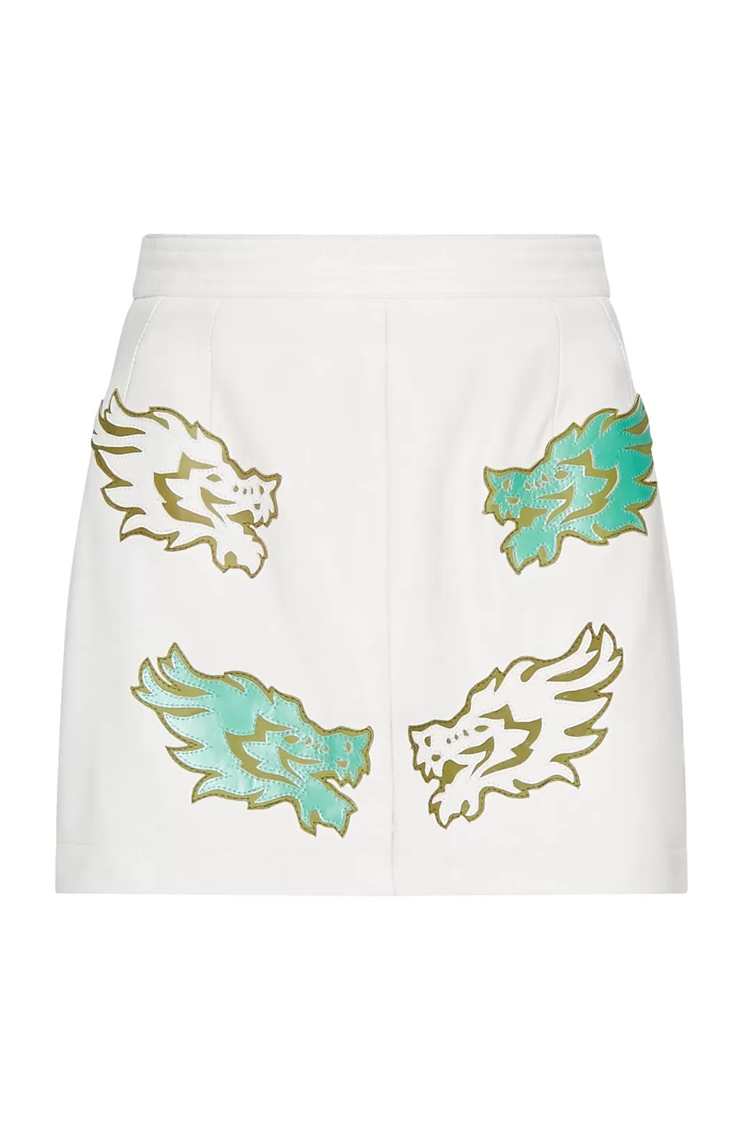 Women Momma’s Blues White Jade Dragon Skirt