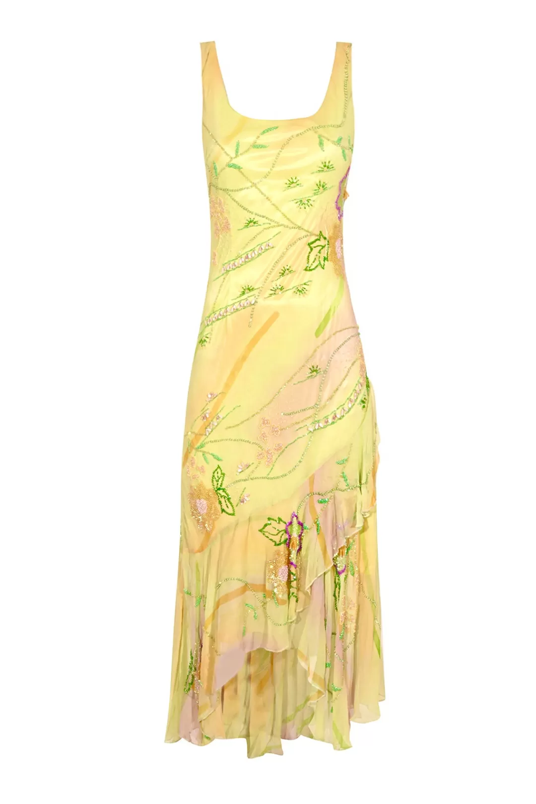 Women Annie's Archive Yellow Garden Silk Dress