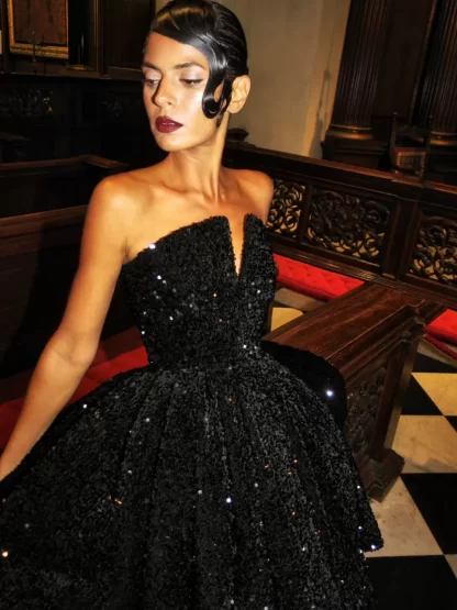 Women Richard Quinn Corset Sequin Mini Dress
