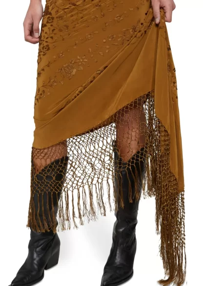 Women Conner Ives Demi Couture Piano Shawl Maxi Skirt