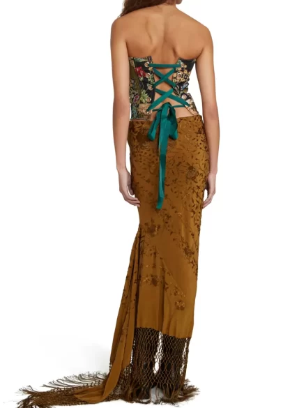 Women Conner Ives Demi Couture Piano Shawl Maxi Skirt