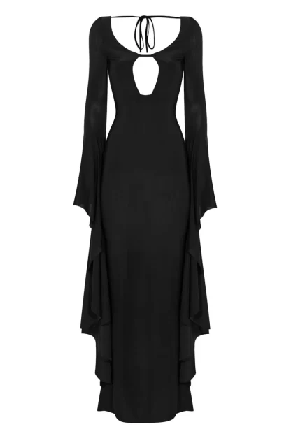 Women Giuseppe Di Morabito Front Tie Maxi Dress- Black