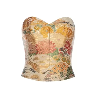 Women ObiForCorset Golden Heron And Magic Hour Maru Corset