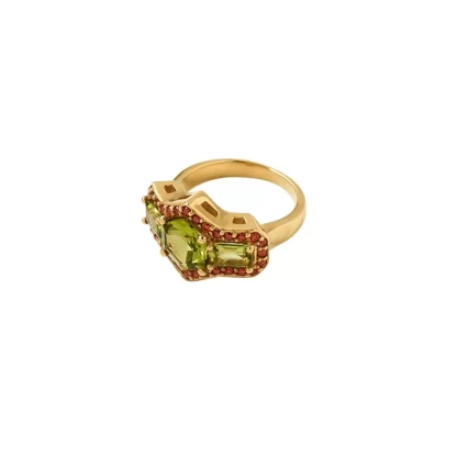 Women Hannah Warner Green Goddess Cocktail Ring