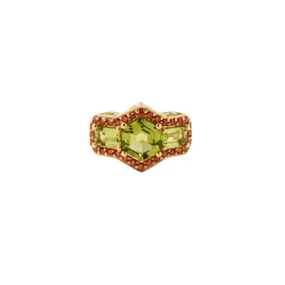 Women Hannah Warner Green Goddess Cocktail Ring