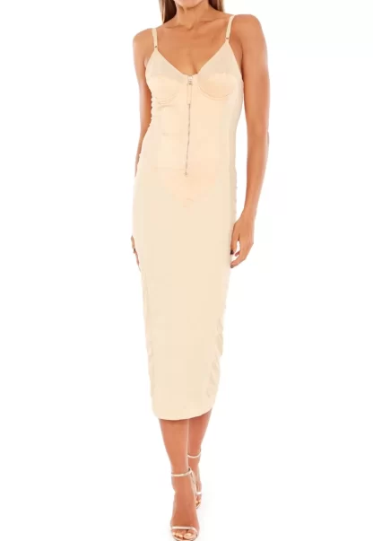 Women Annie's Archive 1990S Jean-Paul Gaultier Iconic "Cone Bust" Blush Peach Corset Dress.
