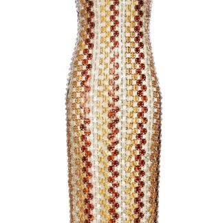 Women Annie's Archive Spring Summer 1969 Paco Rabanne Bronze Metal Discs Couture Evening Gown.